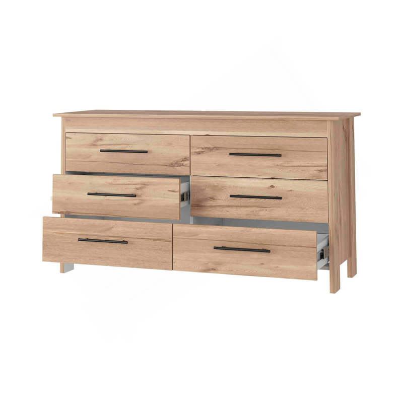 Commode double à six tiroirs Luxor, Multi-couleur