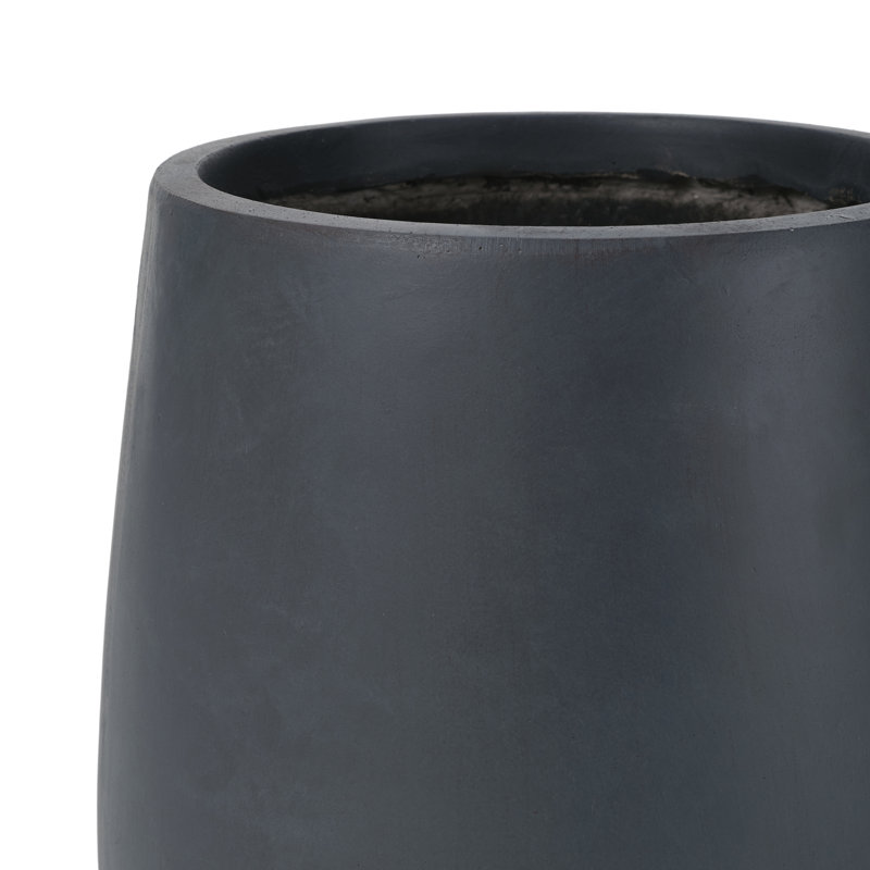 Grand ensemble de jardinières d'extérieur rondes MGO - 3 tailles (15,6 po / 10,74 po / 7,3 po), Black