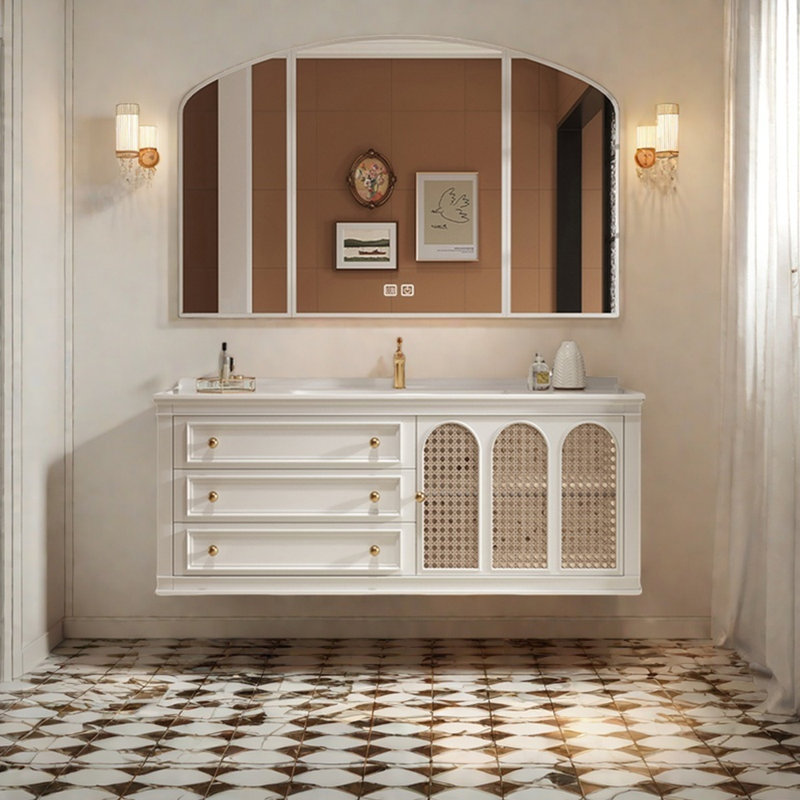 Armoire de salle de bain style français de luxe rétro