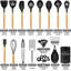 Cooking Utensils Set,Raincol Kitchen Utensils Spatula Set With Holder,Wooden Handles,Non-Stick,Grater For Cookware-783115428