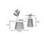 Ensembles de tables basses rondes en pierre-129504779