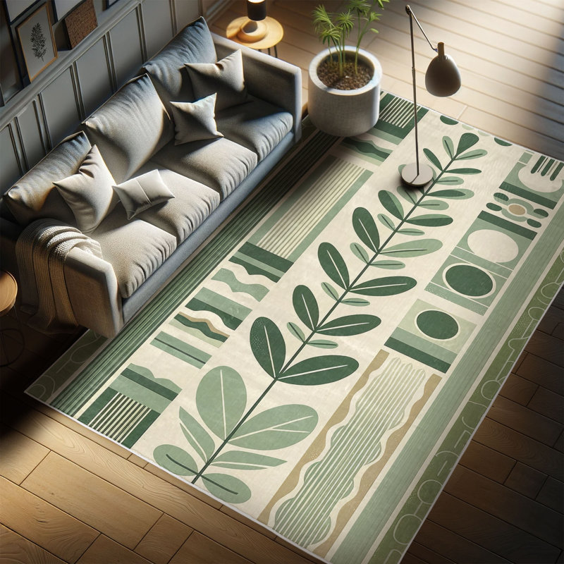 Machine Printed 152cm X 76cm Area Rug
