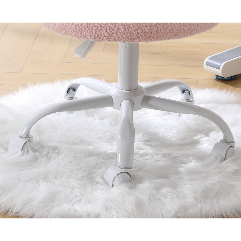 Modern Lovely Heart Shaped Cutout Kids Chair For Kids Room, Study Room And Playroom, Pink Polyester