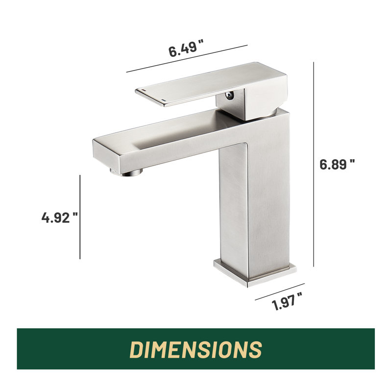 Single-handle Bathroom Faucet, Brushed Nickel
