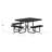 Leisure Craft 46" Square ADA Accessible Outdoor Picnic Table with 3 Bench Seats-269155099