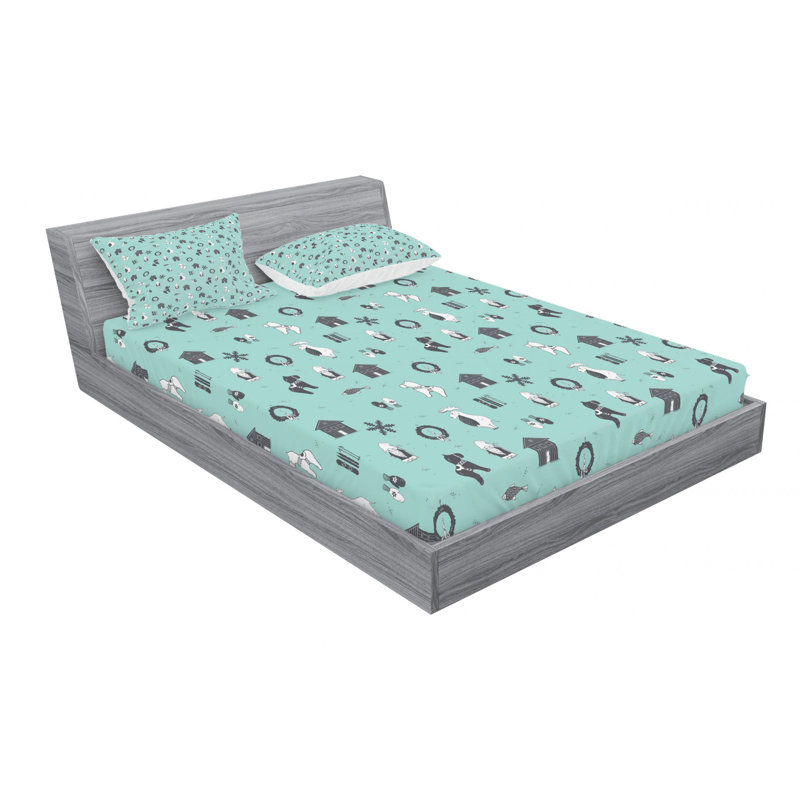 Gnome Microfiber Sheet Set, Queen Sheet Set with Fitted Sheet