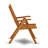 9 Piece Patio Bistro Dining Furniture Set Includes an Oval Outdoor Acacia Wood Table and 8 Folding Adjustable Arm Chairs, 36x78 Inch, Natural Oil-1143005892