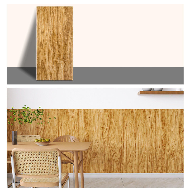 10 Pcs Self Adhesive Wall Tiles, Wood Effect 30x60cm Sticky Back Plastic Tiles PVC Waterproof, Peel and Stick on, DIY Installation, for Bathroom Kitchen Living Room Wall Decor