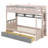 Castle-Themed Bunk Bed Equipped With Two Drawers, A Shelf, And LED Lights-178722548-178722549