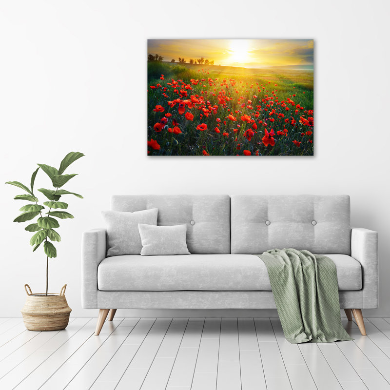 Field Of Poppies - Wrapped Canvas Print