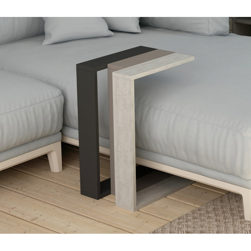 Modern Side Table, 23.6 x 22.4 x 15.7 inches | 100% Melamine Coated Particle Board, Thickness: 0.7 inches | Stylish and Functional Design for Living Room or Bedroom | Durable, Easy to Clean, Perfect for Contemporary Spaces