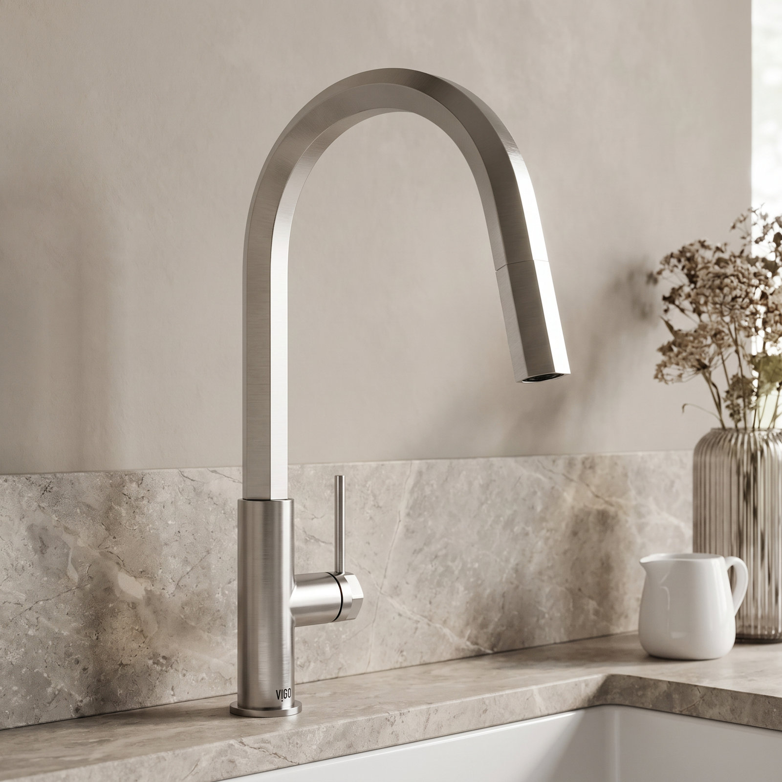 Hart Pull-Down Kitchen Faucet, Stainless Steel