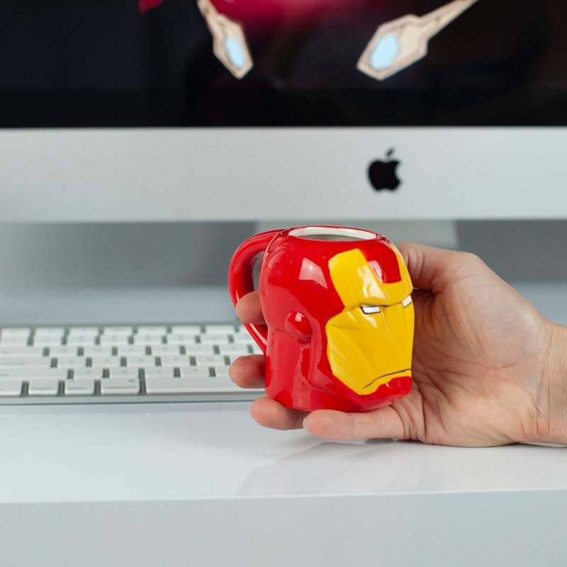 Collection Marvel | Tasse en céramique Marvel Iron Man Armored Head 3D | 6 onces