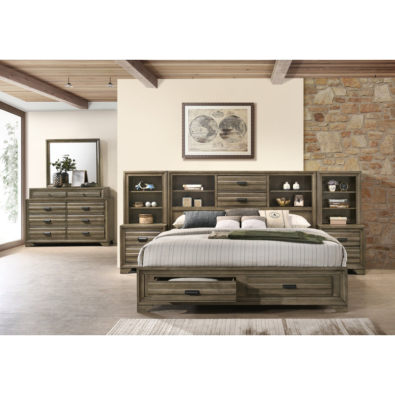 Laurey Solid Wood Piece Bedroom Set, Queen