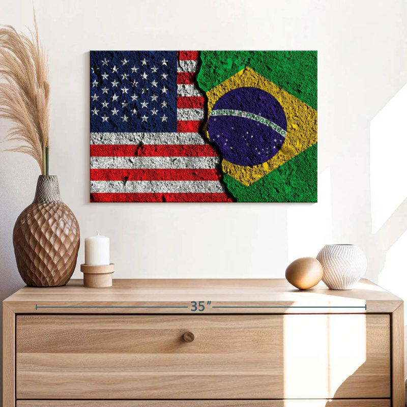 Drapeau de Borges aux États-Unis, H 16 po x l 24 po