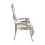 Ensemble de 2 chaises avec accoudoirs en tissu et finition champagne Bemment