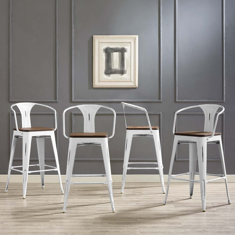 Tabouret de bar 30 po Promenade, Blanc