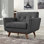 Fauteuil de style Mid-Century avec pieds en bois Carson Carrington Sigtuna