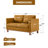 59.8 W Upholstered Modern Farmhouse Velvet Square Arm Loveseat-1397254828