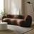 Yazgur 93.6" Curved Modern Upholstered Sofa-2117642645