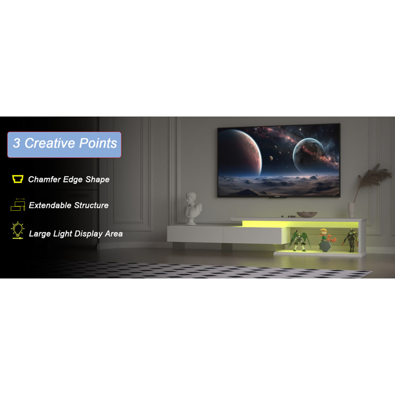 Extendable LED TV Stand With Remote Control