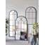 Miroir mural arqué noir et doré-770686163