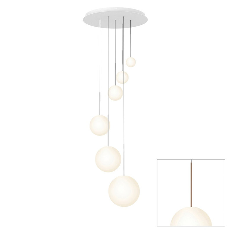 Lustre suspendu sphère Bola, Or rose