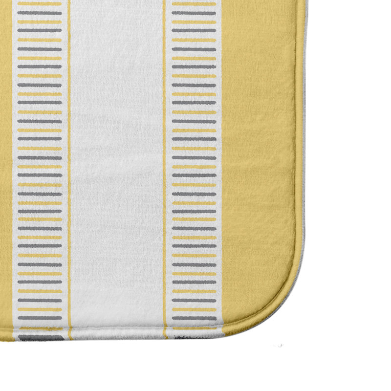 Tapis de bain Lukasik Dot, l 17 po x L 24 po, Jaune
