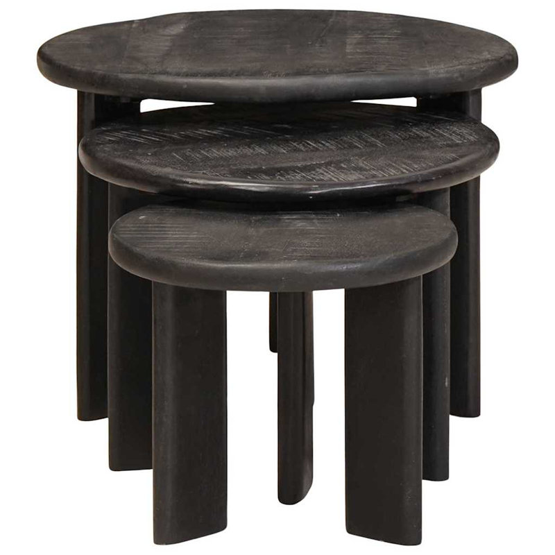Solid Wood Coffee Table, Black