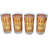 Mid 20th Century Golden Patterned Highball Culver Glasses- S/4