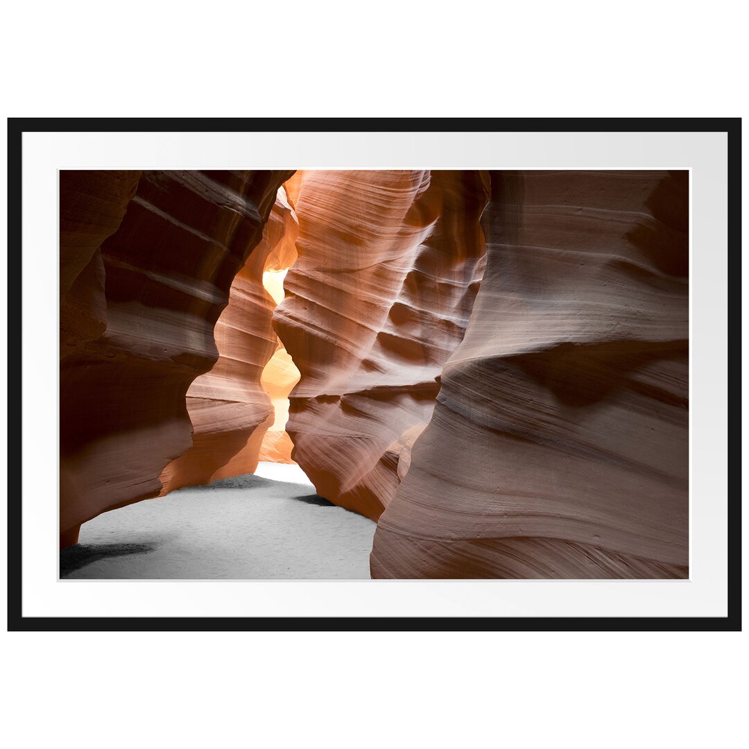 Gerahmtes Poster Durchgang im Antelope Canyon