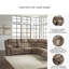 Canapé modulaire en cuir 4 pièces Jaydene-90630283