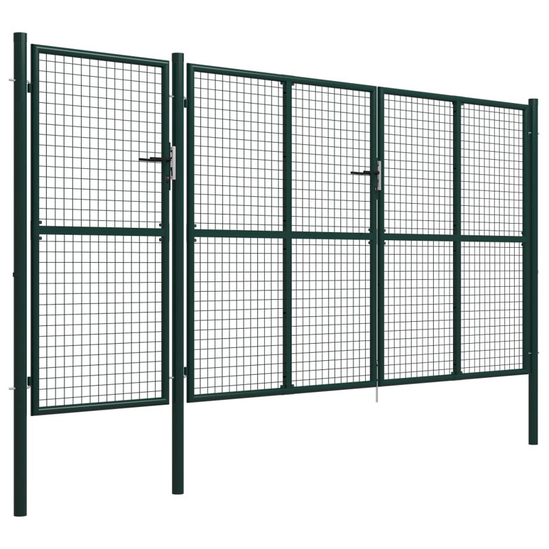 Adana 200cm H x 400cm W Green Metal Gate