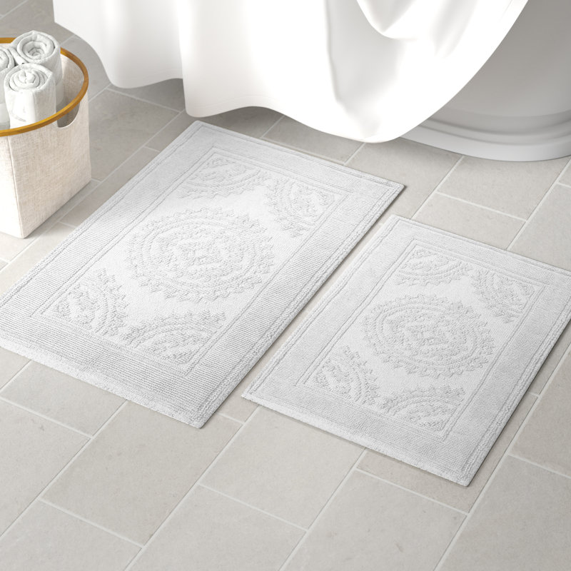  2-Piece Bath Rug Set, White