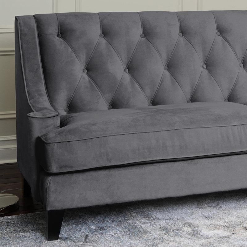 Ensemble de salon standard 3 pièces Asriel, Polyester gris