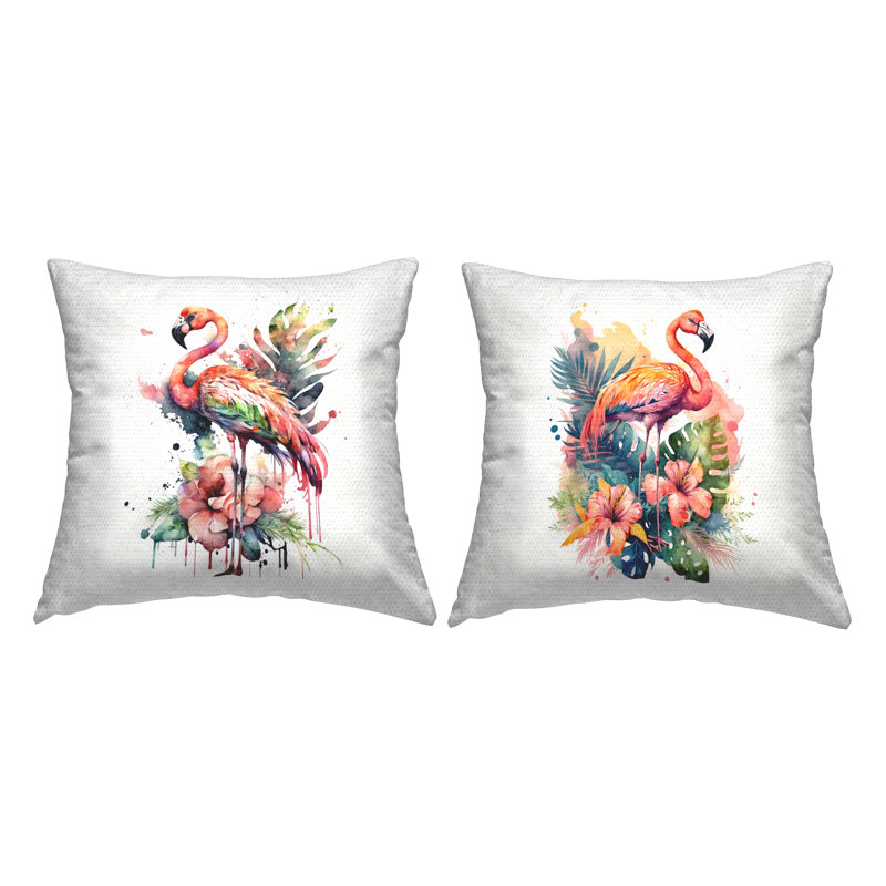 Floral Outdoor Throw Pillow