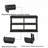 Console Table with 3-Tier Open Storage Spaces And Roman Column Effect Support Legs,Narrow Sofa Entry Table for Living Room, Entryway and Hallway(Black)