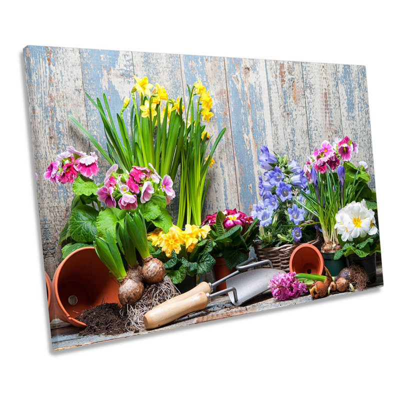 Gardening Shabby Elegance - Wrapped Canvas Print, 40.6cm H x 61cm W x 2cm D