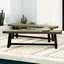 Banc d'extérieur à deux tons en bois, lambris, hauteur de 18 pouces, banc de patio au design rustique unique, deux tons, style, 14,5 de profondeur, confortable pour socialiser