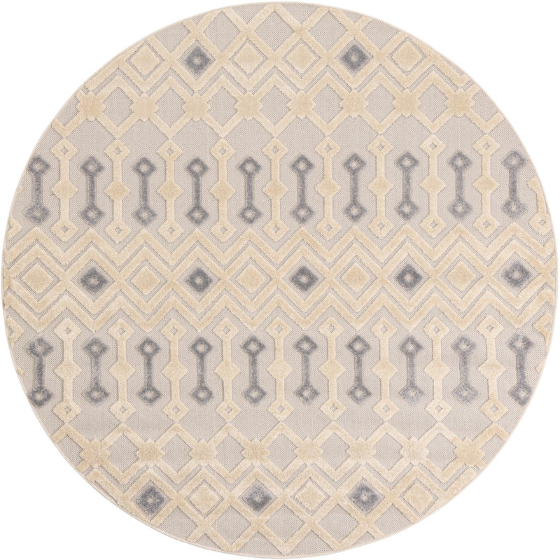 Alixs Abstract Indoor Rug, Round 6'1"