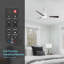 Ventilateur de plafond intérieur / extérieur de 52 po avec lumière DEL, intensité variable 6CCT à DEL Kamp, ventilateur de plafond avec télécommande et blanc Kamp - blanc mat et noyer foncé-153681824-153681825