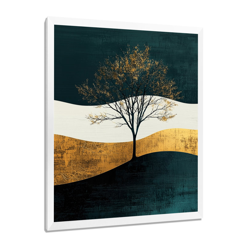 Lamkin - Paysages, art mural, salon, H 44 po x l 34 po, Reproduction encadrée d'une seule photo, Blanc