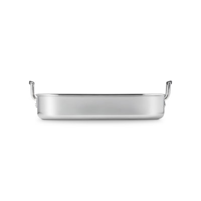 Le Creuset Stainless Steel Signature Rectangular Roaster & Rack, 17 In.