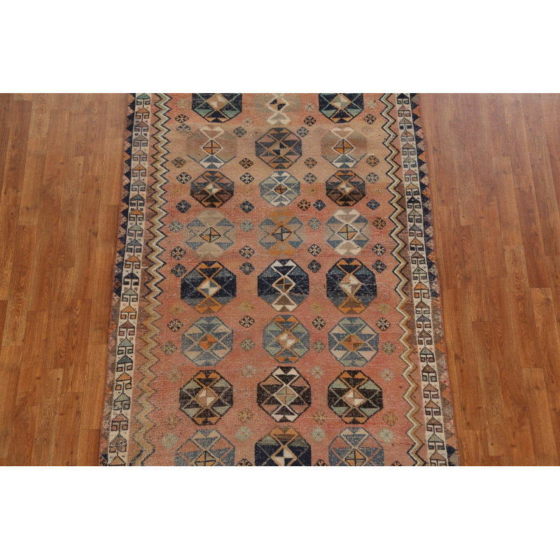 Tapis antique à motif persan Lori noué à la main 4 x 9