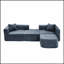 Canapé d'angle Cloud de 290 cm avec méridienne en L, canapé modulable avec pouf amovible, revêtement en tissu pour le salon et la chambre, aucun assemblage requis