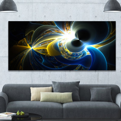 « lueur bleu jaune », impression sur toile tendue