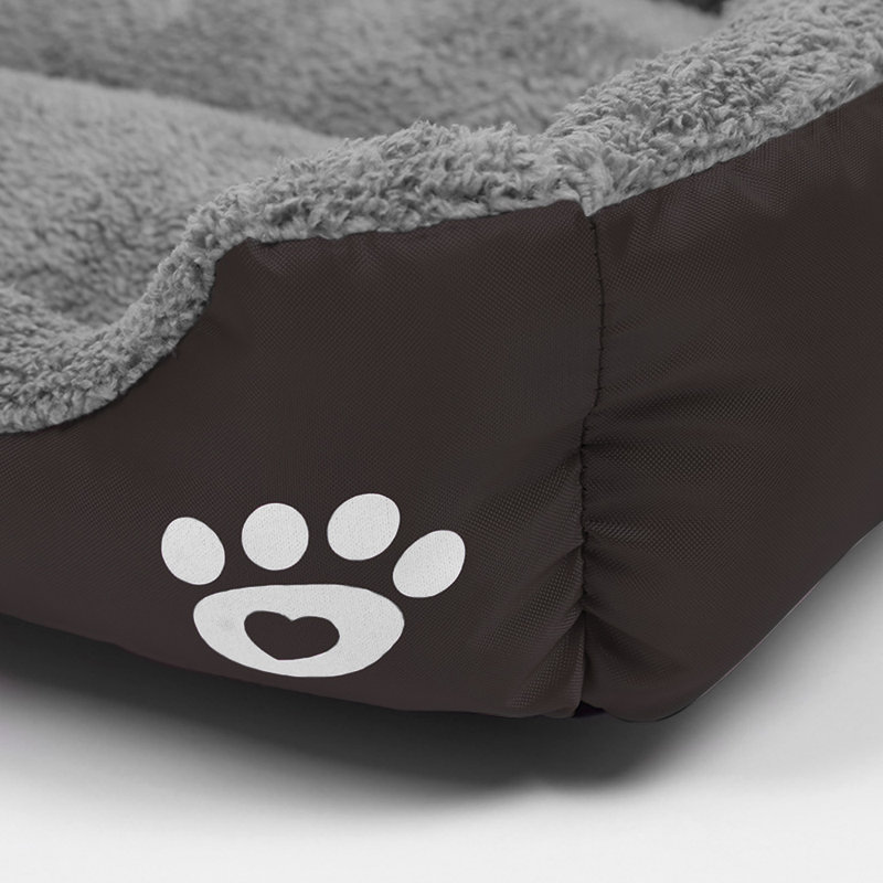 Lit pour chien Goncalves, Moyen (l 26,8 po x P 21,7 po x H 3 po), Café / gris