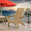 Chaise pliante Adirondack d'extérieur rustique avec structure en bois d'acacia et en acier patiné