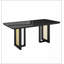 Table de salle à manger moderne 6 places avec accents dorés