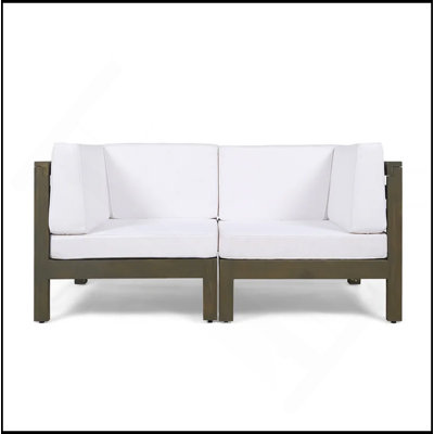 Ensemble de causeuse 2 pièces, blanc